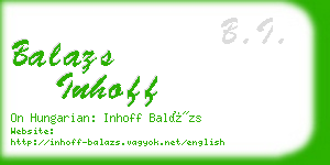 balazs inhoff business card